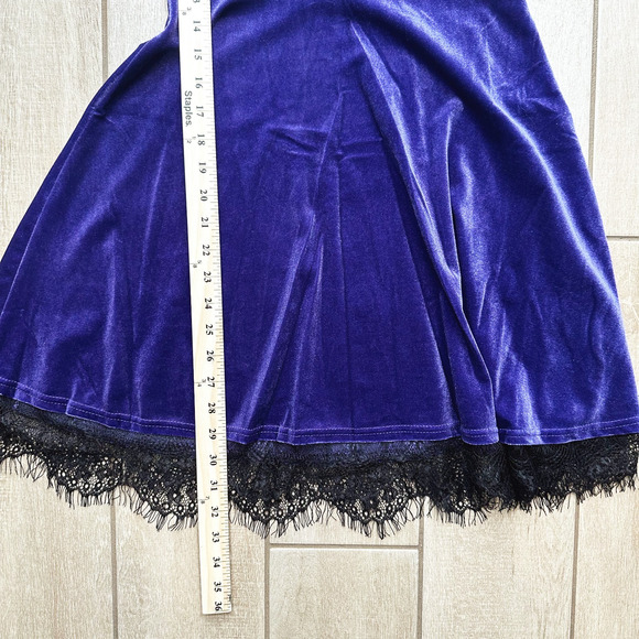 Mini Whimsygoth Dark Purple Velvet Dress Small Celestial Witchy Retro 90s Y2K - Picture 7 of 7